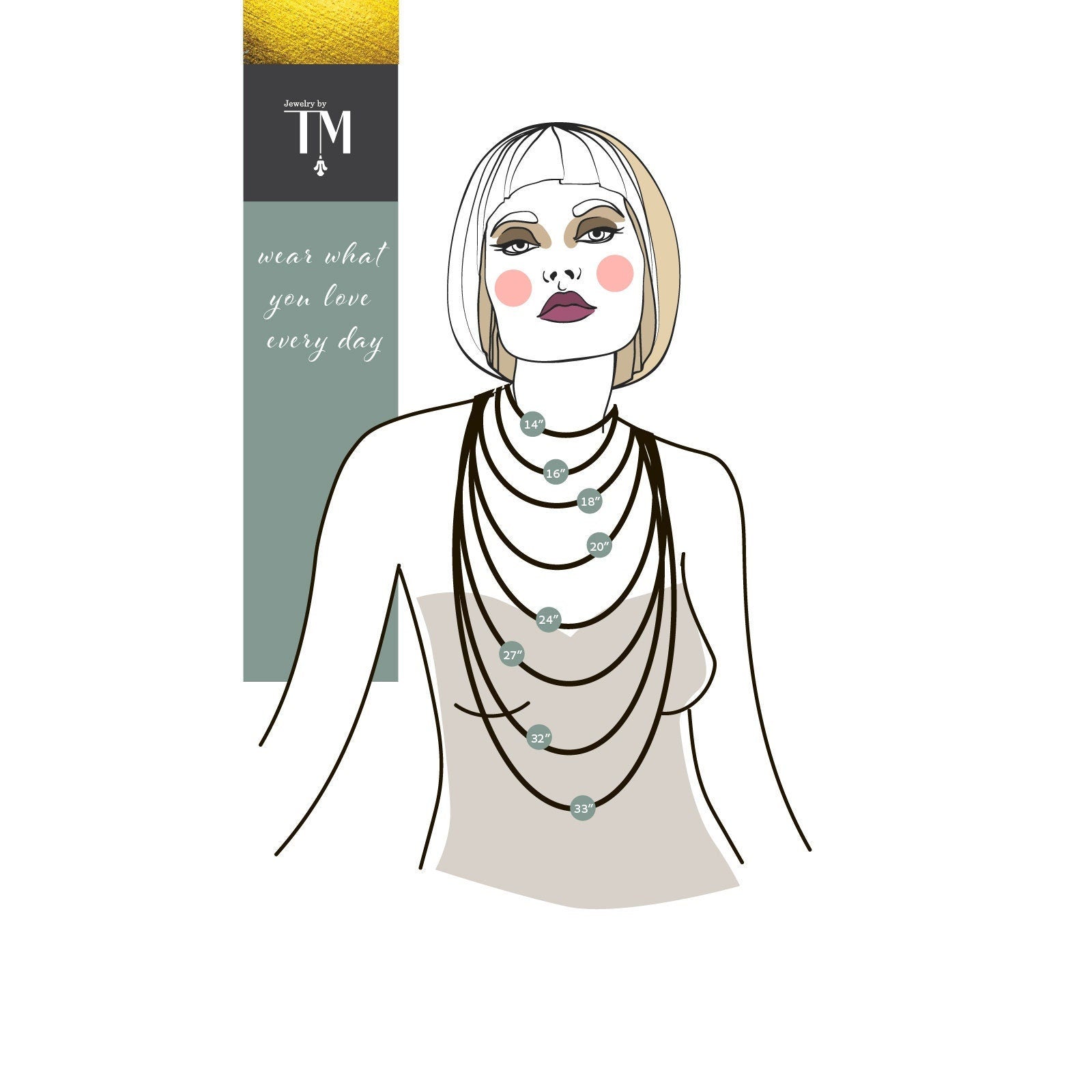 Pendant Necklace Gold