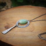 Aventurine Bohemian Long Pendant Necklace for Women - Unique Gift