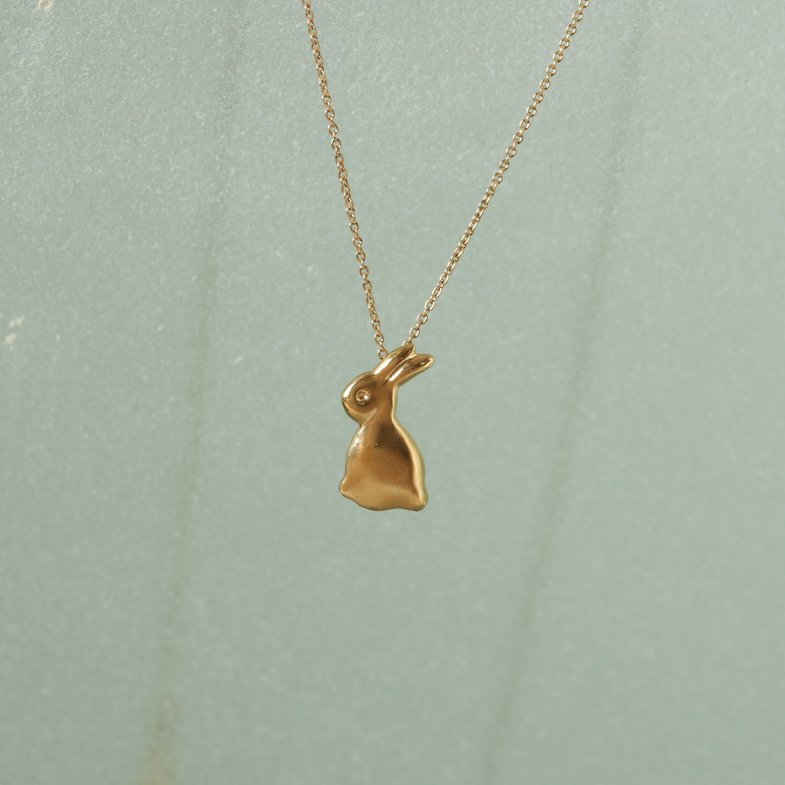 Gold Bunny Charm Necklace • Bunny Jewelry • Easter Jewelry Gift • Cute Bunny Charm • Pet Gifts • Rabbit Necklaces For Women • Rabbit Gifts
