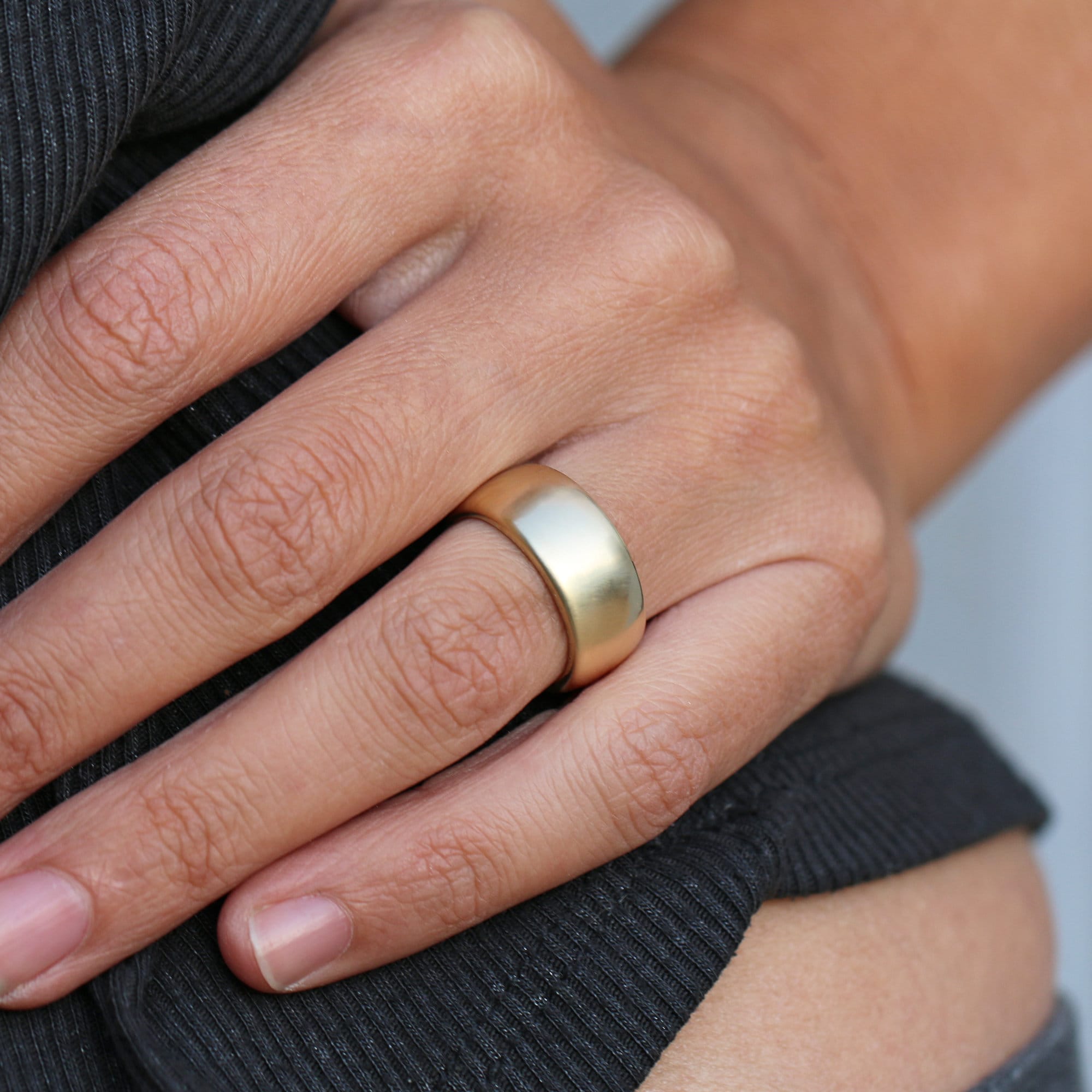 9 mm Gold Band • Women's Wedding Wide Band • Classic Ring • Wedding Dome Ring • Personalized Ring • Comfort Fit • Handmade Wedding Band