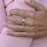 Red Garnet Ring • Rectangle Garnet Ring • Baguette Birthstone ring • Gold Plated Garnet Ring • Custom Birthstone Ring • Gift Jewelry