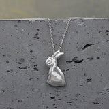 Silver Bunny Charm Necklace • Bunny Jewelry • Easter Jewelry Gift • Cute Bunny Charm • Pet Gifts • Rabbit Necklaces For Women • Rabbit Gifts