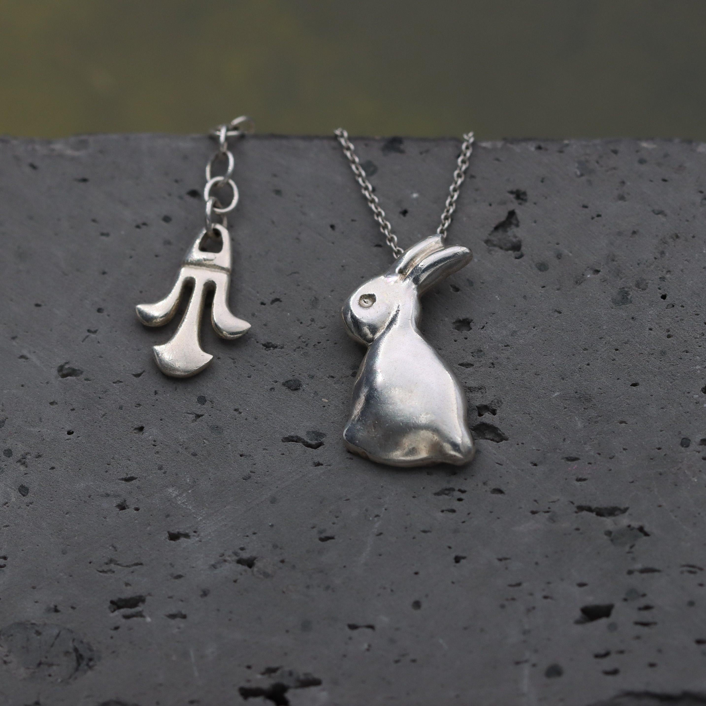 Silver Bunny Charm Necklace • Bunny Jewelry • Easter Jewelry Gift • Cute Bunny Charm • Pet Gifts • Rabbit Necklaces For Women • Rabbit Gifts