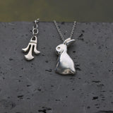 Silver Bunny Charm Necklace • Bunny Jewelry • Easter Jewelry Gift • Cute Bunny Charm • Pet Gifts • Rabbit Necklaces For Women • Rabbit Gifts