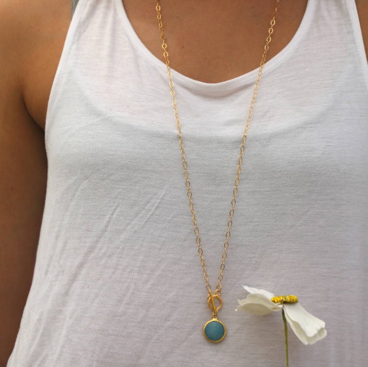 Gemstone Necklace,Long Necklaces for Women,Gold Chain Necklace,Pendant Necklace,Gold Necklace Chain,Gold Statement Necklace ,Christmas Gift