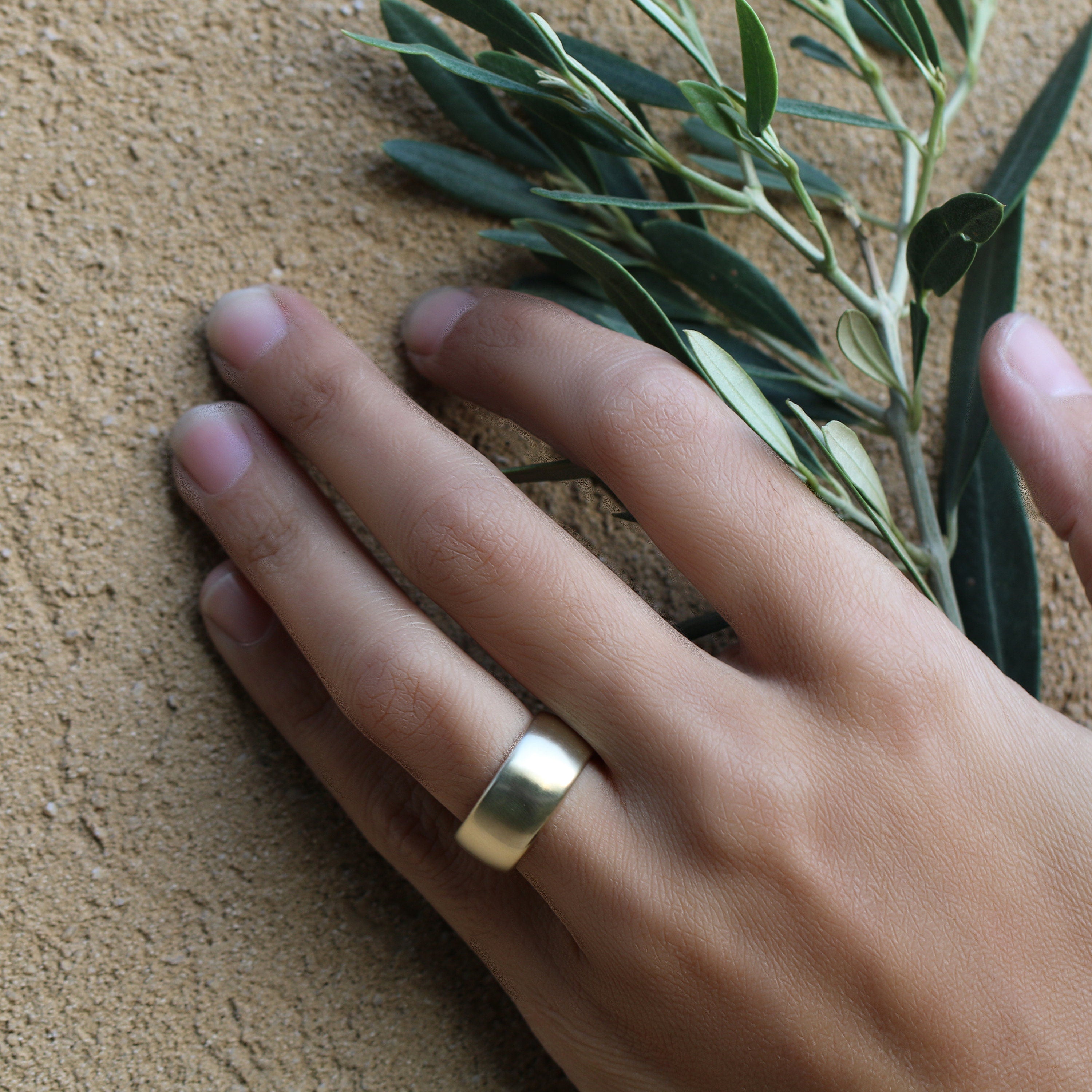 9 mm Gold Band • Women's Wedding Wide Band • Classic Ring • Wedding Dome Ring • Personalized Ring • Comfort Fit • Handmade Wedding Band
