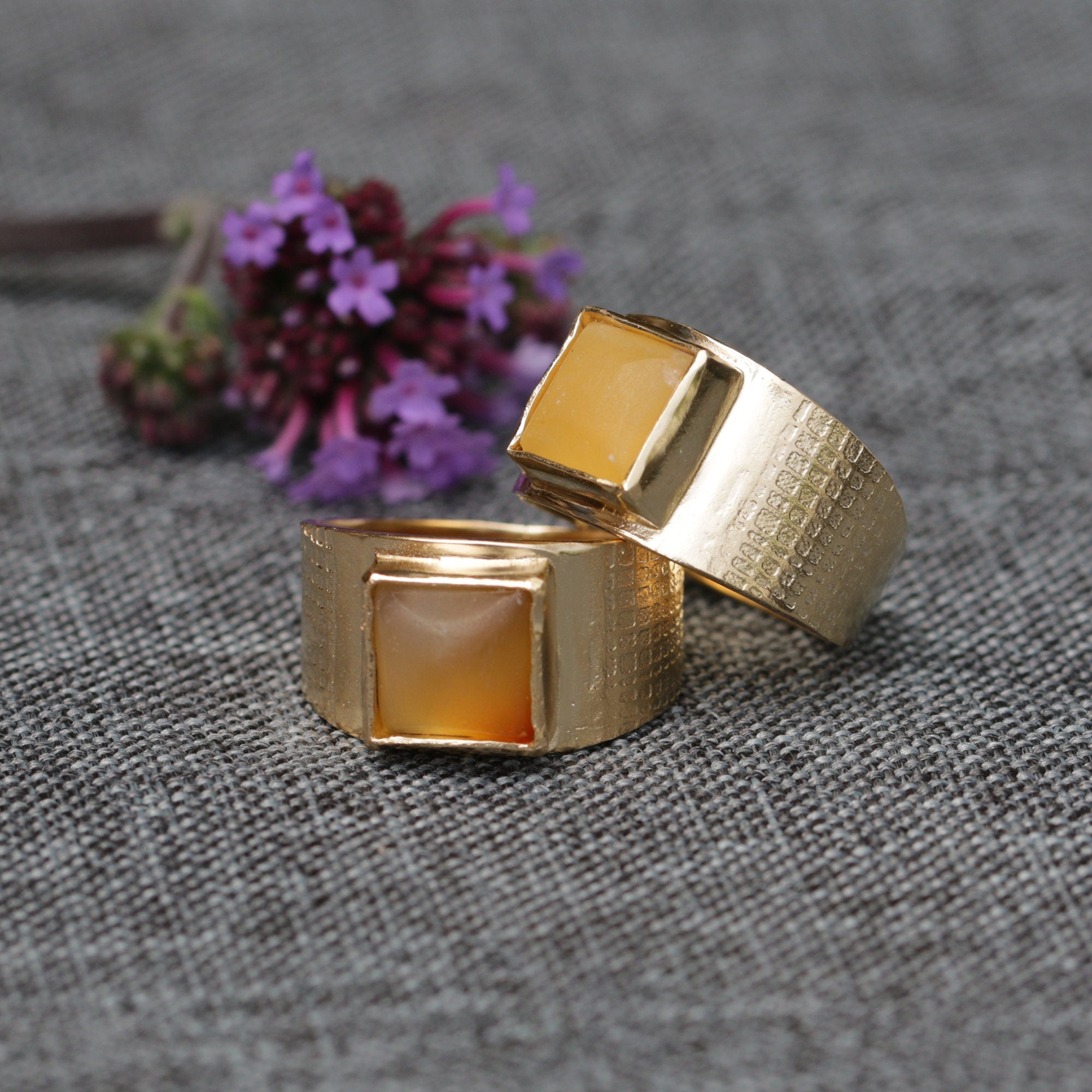 Citrine November Birthstone Gold Ring - Dazzling Gemstone Jewelry, Bezel Set Ring, Statement Yellow Ring, Graduation Gift ,Handmade Jewelry