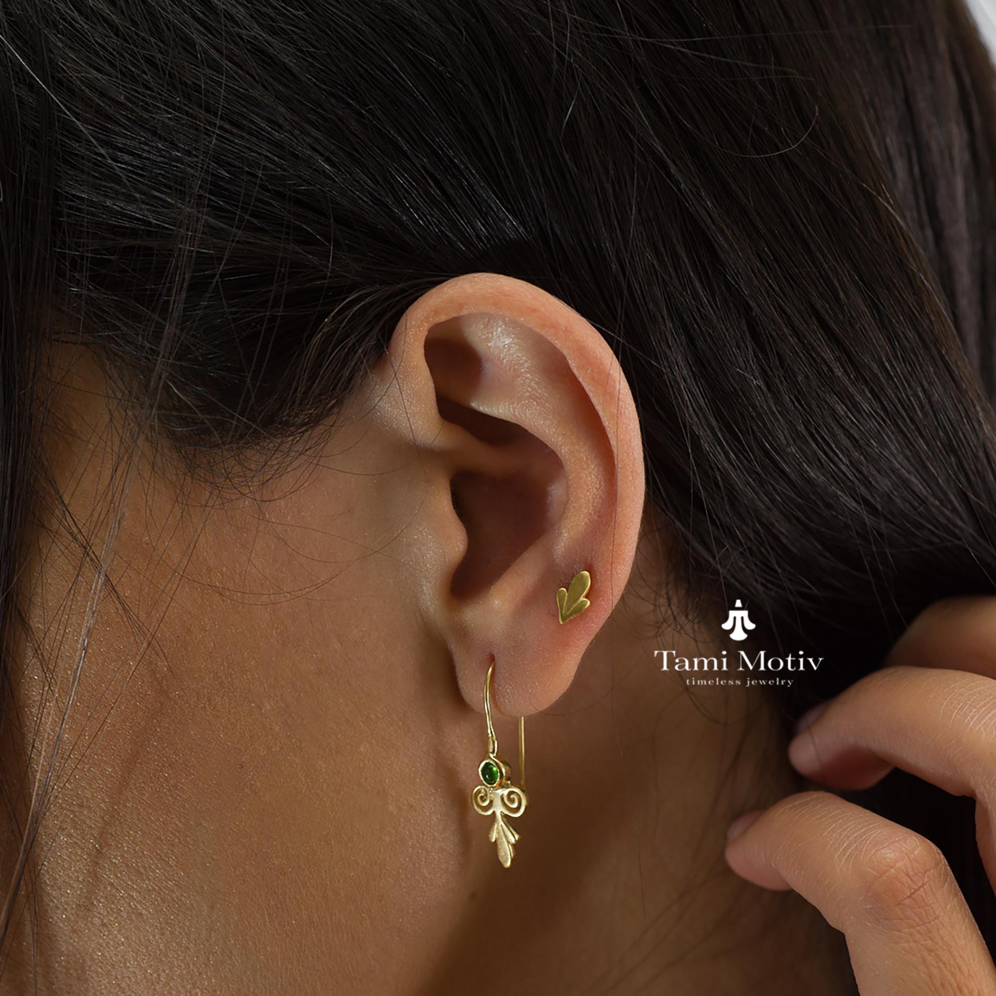 Handcrafted Victorian Gold Peridot Earrings • August Birthstone Jewelry Gift