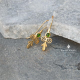 Handcrafted Victorian Gold Peridot Earrings • August Birthstone Jewelry Gift