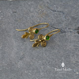 Handcrafted Victorian Gold Peridot Earrings • August Birthstone Jewelry Gift