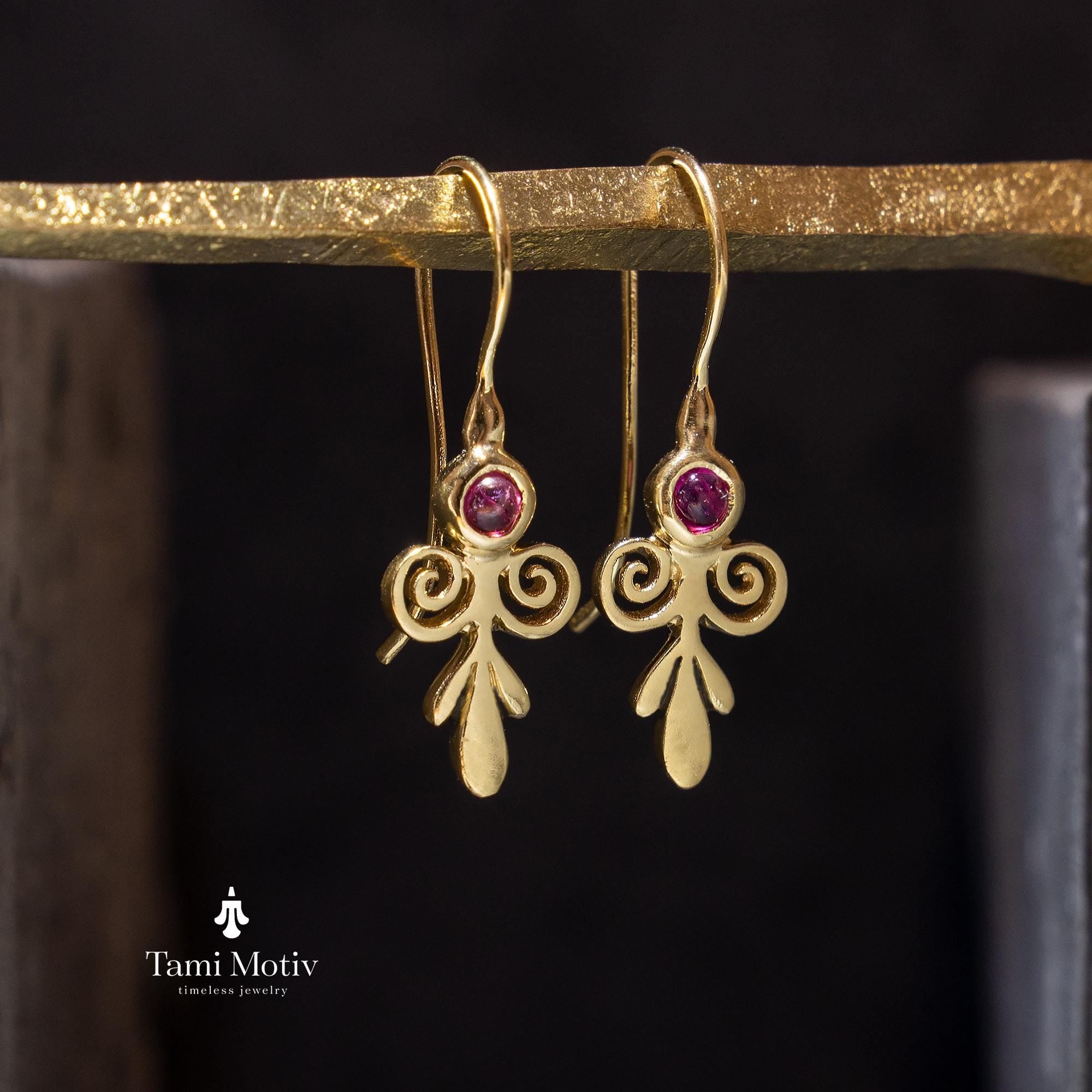 Lolite earrings • Purple Stone Earrings • Handcrafted Silver Drop Earrings • Dangle Earrings • Vintage Earrings • Gift For Mom