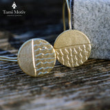 Minimalist Gold Drop Earrings • Handcrafted Round Dangles