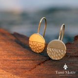 Minimalist Gold Drop Earrings • Handcrafted Round Dangles