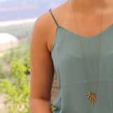 Gold Plated Spike Necklace for Women - Edgy Fashion Jewelry