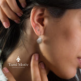 Minimalist Gold Drop Earrings • Handcrafted Round Dangles