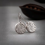 Sterling Silver Disc Earrings