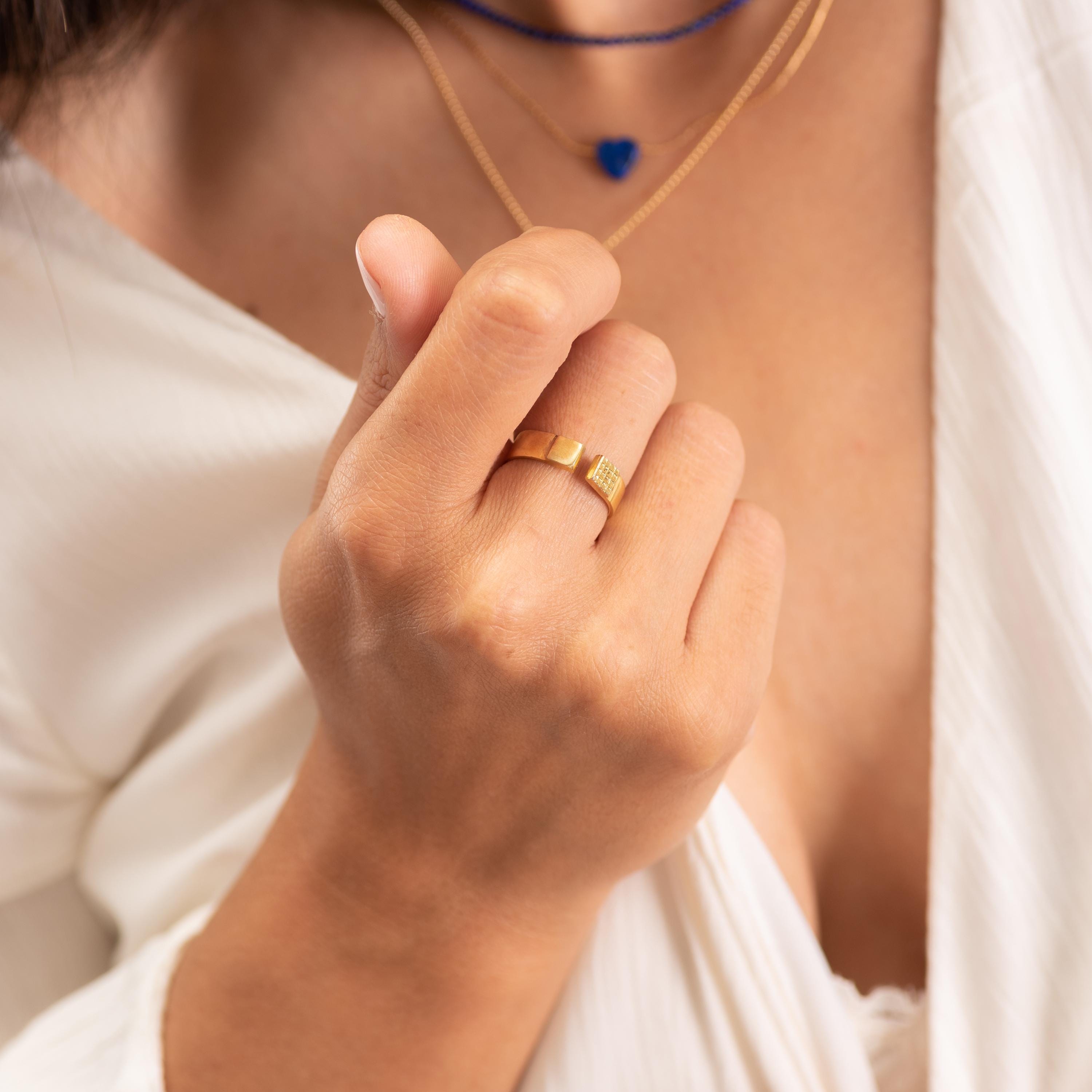 Open Ring Gold,Gold Rings For Women,Minimalist Jewelry,Boho Rings,Ring Accessories,Statement Ring,Handmade Band Rings,Unisex Ring