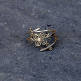 Handmade Silver Wrap Ring - Dainty Spiral Shape Jewelry • Silver Swirl Ring