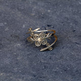 Multi Spiral Sterling Silver Ring - Handcrafted Unique Minimalist Jewelry • Dainty Open Wrap Ring
