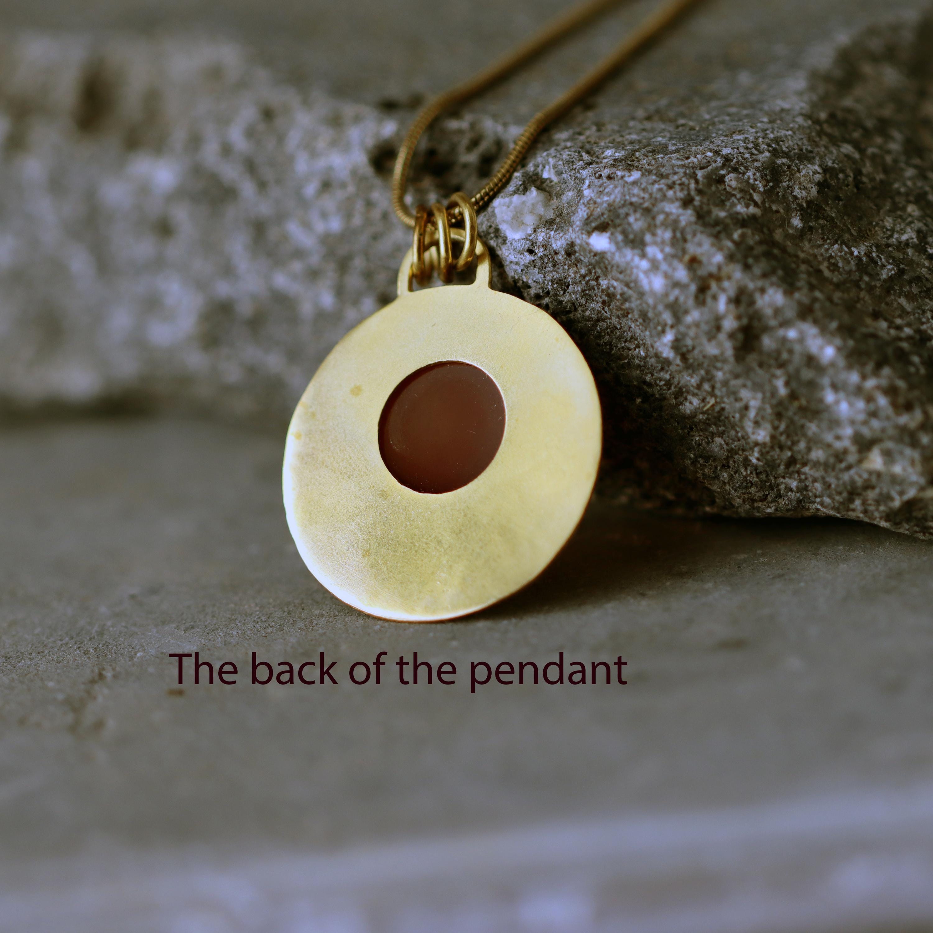 Carnelian Birthstone Pendant Necklace • Gold Round Pendant Necklace • Large Lotus Statement Necklace • Handcrafted July Gift For Her