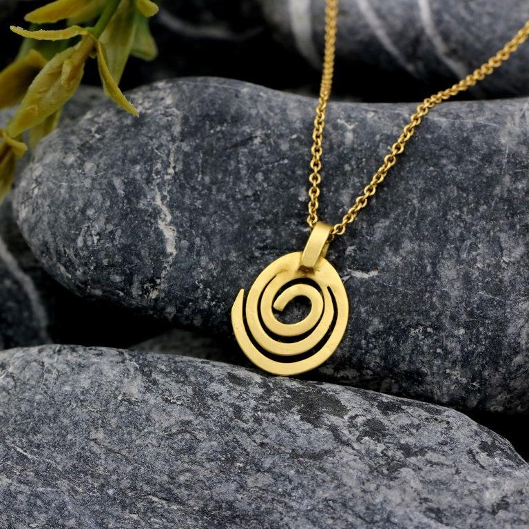 Spiral Pendant Necklace • Short Necklaces for Women