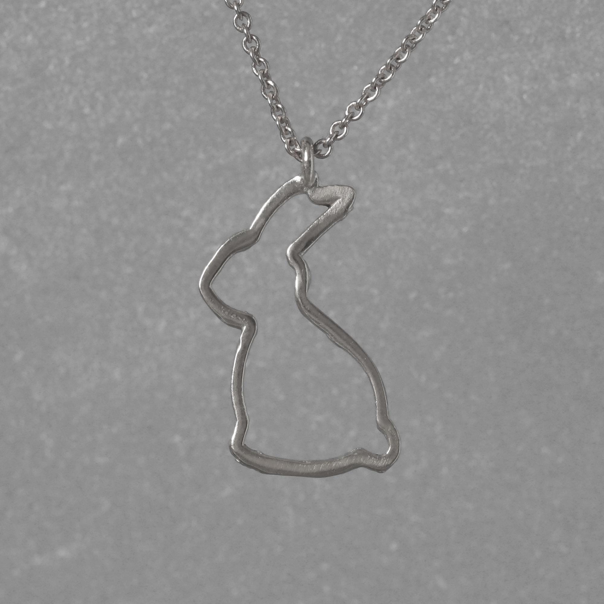 Minimalist Rabbit Necklace • Dainty Gold Bunny Pendant