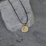 Nature Inspired Gold Necklace with Coin Pendant - Handmade Delicate Jewelry • Necklaces for Teens • Organic Jewelry • Gift For Daughter