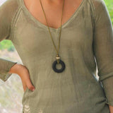 Black Lava Bead Necklace