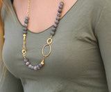 Gold Jasper Beaded Necklace