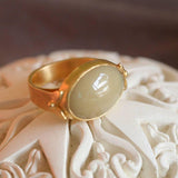 Oval ring/ Natural Citrine Ring / Citrine Ring / Boho Ring / / Ring For Woman / Solitaire Ring / Citrine Rings / Statement Ring /