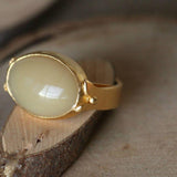 Oval ring/ Natural Citrine Ring / Citrine Ring / Boho Ring / / Ring For Woman / Solitaire Ring / Citrine Rings / Statement Ring /