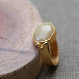 Oval ring/ Natural Citrine Ring / Citrine Ring / Boho Ring / / Ring For Woman / Solitaire Ring / Citrine Rings / Statement Ring /