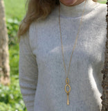 Extra Long Necklace, Long Gold Necklace, Customized Necklace, Pendant Necklace for Women, Trendy Necklaces, Handmade Jewelry, Gold Necklace