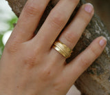 Gold Wedding Rings for Women, Thick Gold Ring, Gold Engagement Ring, Handmade Jewelry, Romantic Gifts for Her, Womens Ring, Lady Rings