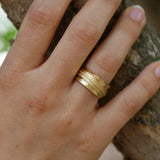 Gold Wedding Rings for Women, Thick Gold Ring, Gold Engagement Ring, Handmade Jewelry, Romantic Gifts for Her, Womens Ring, Lady Rings