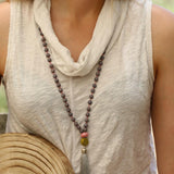 Statement Necklace,Tassel Necklaces for Women,Grey Necklace,Statement Necklace,Howlite Necklace,Long Necklaces for Women Fashion