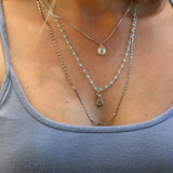 Dainty Necklaces for Women,Multilayer Necklace,Blue Bead Necklace,Cute Necklace for Teen Girls,Teen Jewelry,Boho Jewelry,Layered Necklace