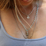 Dainty Necklaces for Women,Multilayer Necklace,Blue Bead Necklace,Cute Necklace for Teen Girls,Teen Jewelry,Boho Jewelry,Layered Necklace