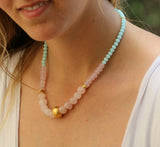 Rose Quartz Beaded Necklace