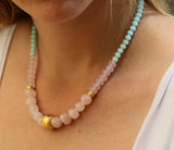 Rose Quartz Beaded Necklace