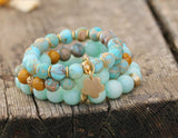 Jade Beaded Charm Bracelet