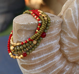 Gold Beaded Wrap Bracelet