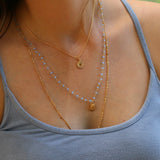 Dainty Necklaces for Women,Multilayer Necklace,Blue Bead Necklace,Cute Necklace for Teen Girls,Teen Jewelry,Boho Jewelry,Layered Necklace