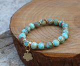 Jade Beaded Charm Bracelet