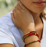 Gold Beaded Wrap Bracelet