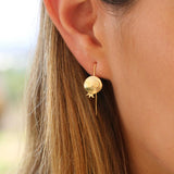 Gold Earrings for Girls,Dangle Earrings for Women,Dainty Earrings,Hook Earrings,Fruit Earrings,Handmade Jewelry,Trendy Earrings