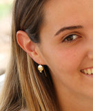 Gold Fruit Dangle Earrings for Girls