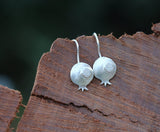 Pomegranate Silver Earrings