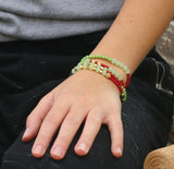 Gemstone wrap bracelet, Boho beaded bracelet with jade and hematite, Handmade jewelry, Bohemian jewelry for women, Gift for her