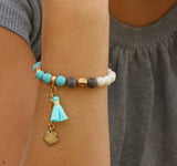 Beaded Jasper and Jade Bracelets Set
